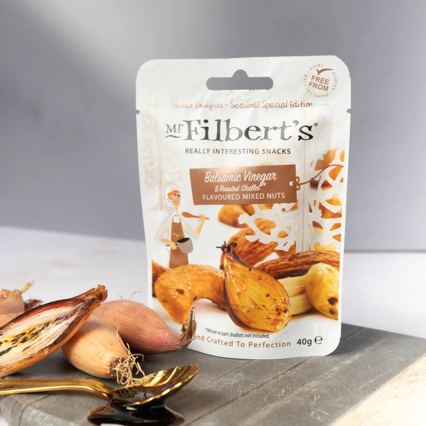 Mr Filbert's Balsamic Vinegar & Roasted Shallot Mixed Nuts (40g)