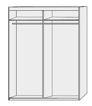 White Gloss Mirrored Sliding Wardrobe