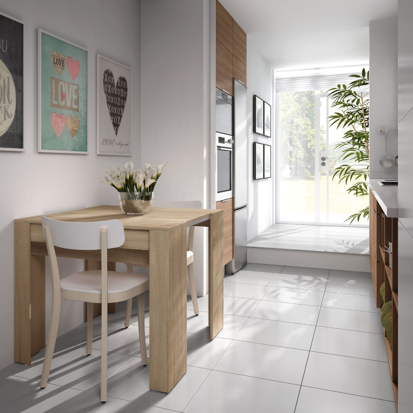 Extending Dining Table Oak Effect