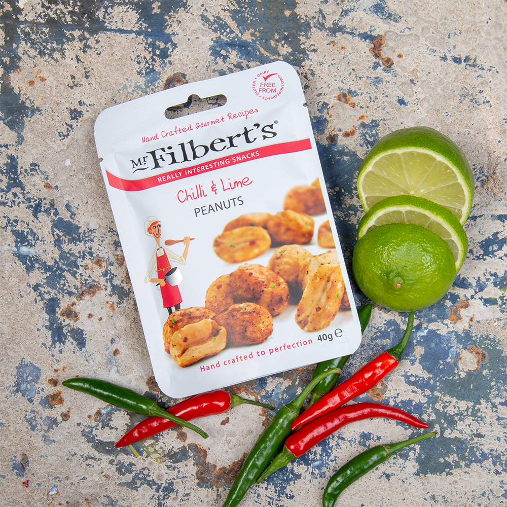 Mr Filbert's Chilli & Lime Peanuts Pocket Snacks (40g)