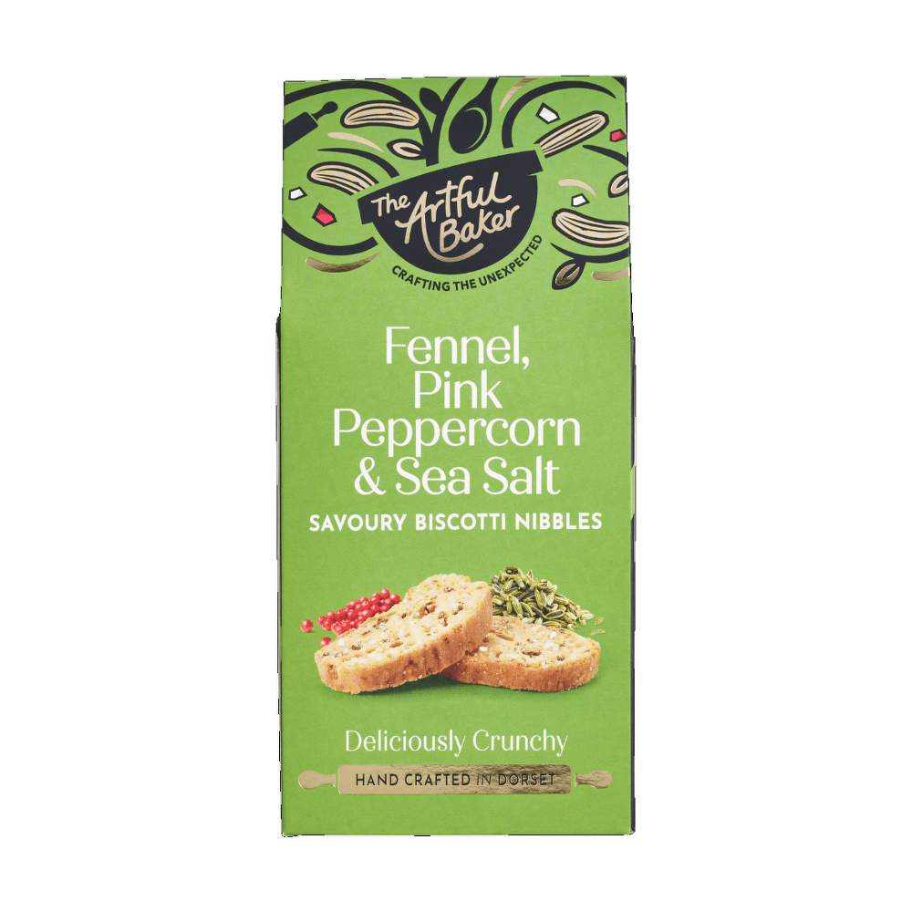 The Artful Baker Fennel, Pink Peppercorn & Sea Salt Biscotti (100g)