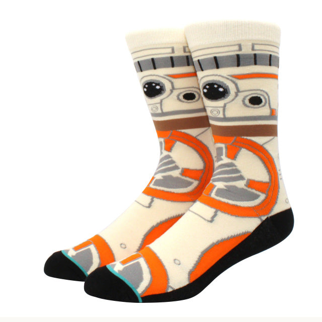 Star Wars Movie Stockings Master Yoda R2-D2 Cosplay Socks Wookiee Jedi Knight Novelty Men's Women's Socks Spring Autumn Winter