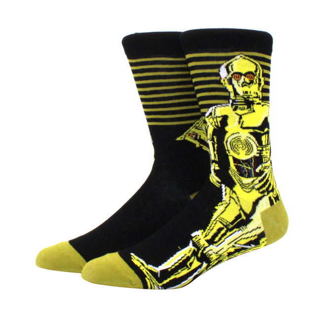 Star Wars Movie Stockings Master Yoda R2-D2 Cosplay Socks Wookiee Jedi Knight Novelty Men's Women's Socks Spring Autumn Winter