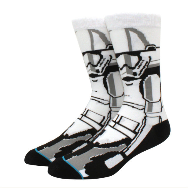 Star Wars Movie Stockings Master Yoda R2-D2 Cosplay Socks Wookiee Jedi Knight Novelty Men's Women's Socks Spring Autumn Winter