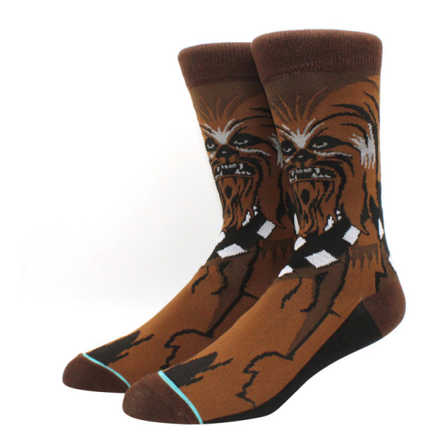 Star Wars Movie Stockings Master Yoda R2-D2 Cosplay Socks Wookiee Jedi Knight Novelty Men's Women's Socks Spring Autumn Winter