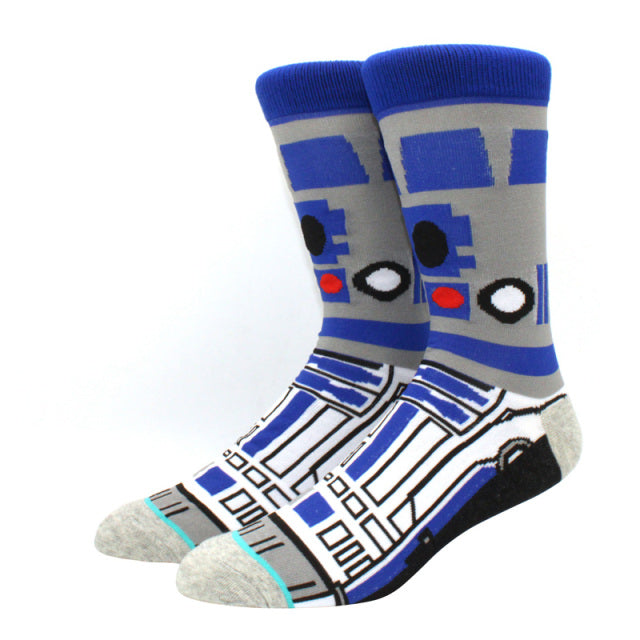 Star Wars Movie Stockings Master Yoda R2-D2 Cosplay Socks Wookiee Jedi Knight Novelty Men's Women's Socks Spring Autumn Winter
