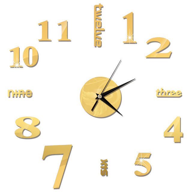 Mini Home Self Adhesive Hanging Wall Clock