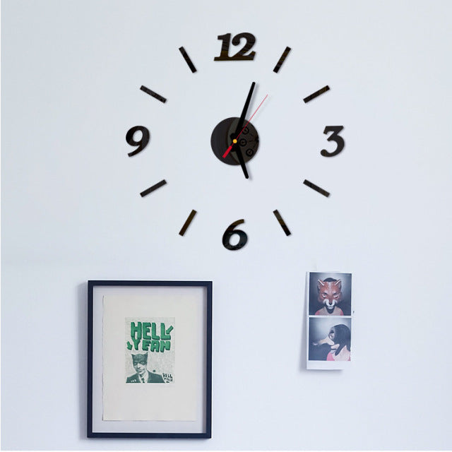 Mini Home Self Adhesive Hanging Wall Clock