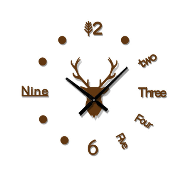 Mini Home Self Adhesive Hanging Wall Clock