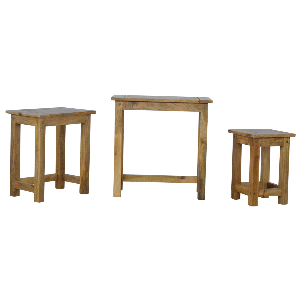 Solid Wood Set of 3 Nesting Tables