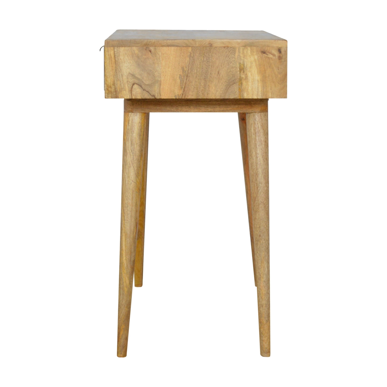 Solid Mango Wood Grey Tweed Writing Desk