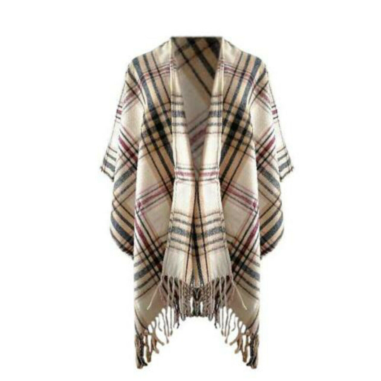 Cream Cross hatch Ladies Shawl