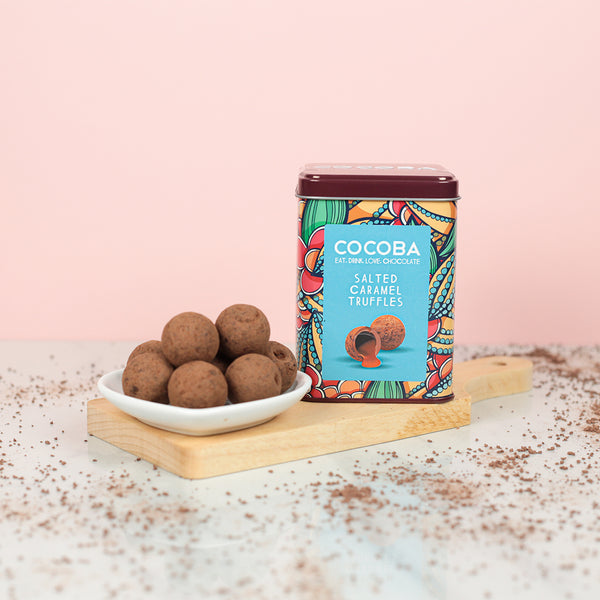 Cocoba Salted Caramel Truffles Gift Tin (120g)