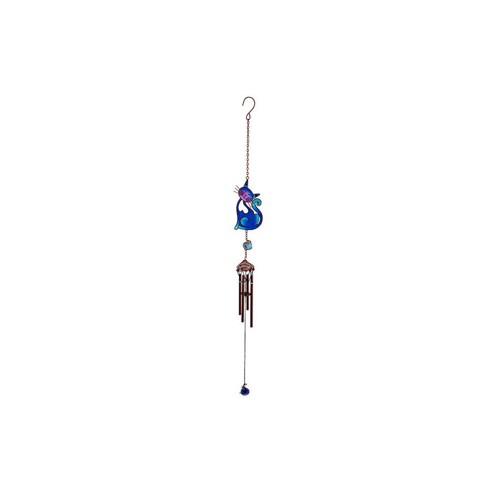 Blue Slinky Cat Windchime