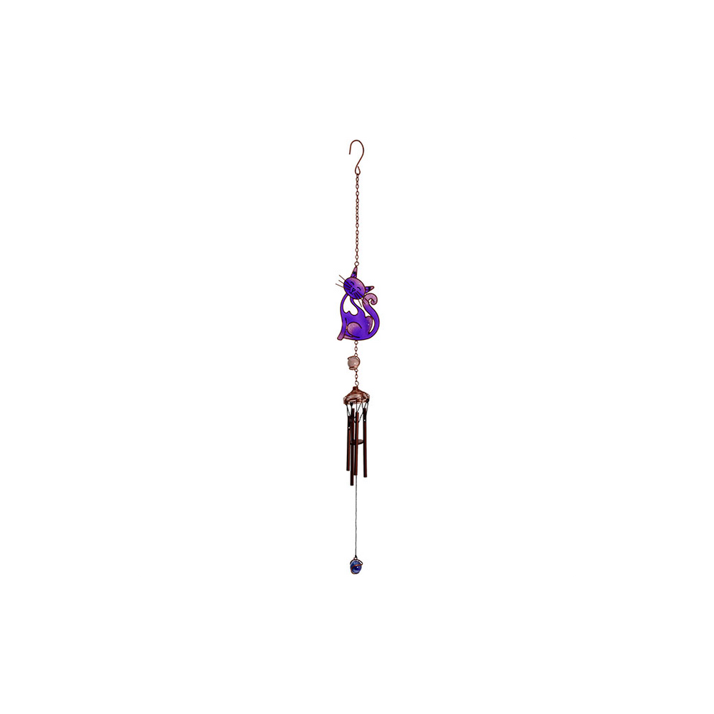 Purple Slinky Cat Windchime