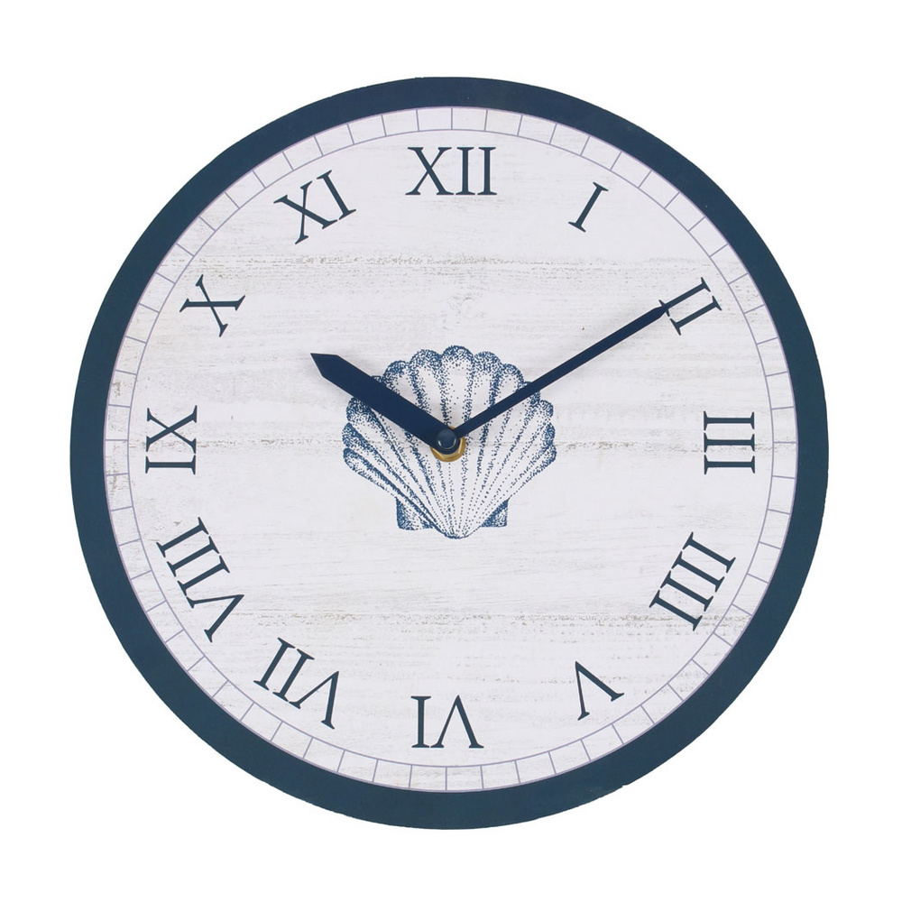 28cm Coastal Charm Shell Wall Clock