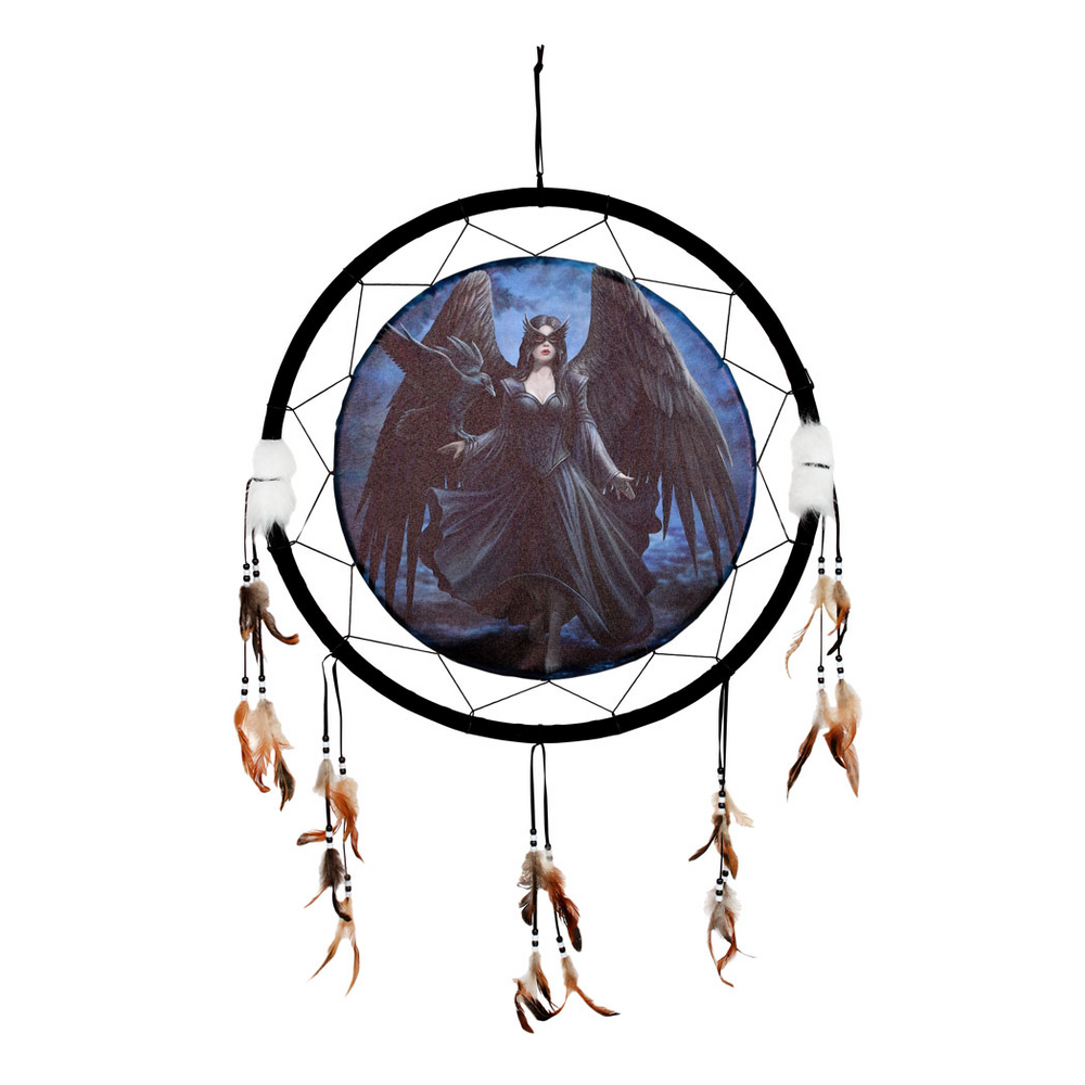 Raven Dreamcatcher by Anne Stokes