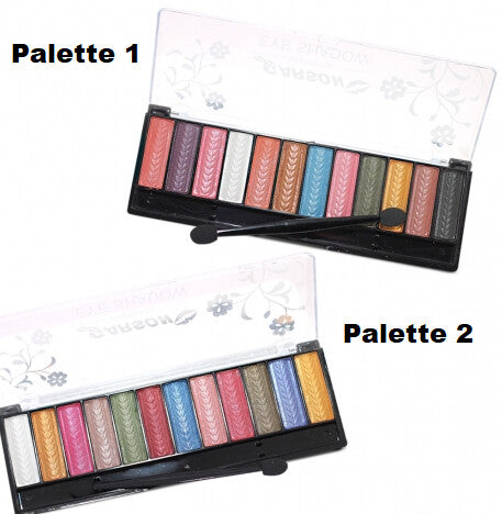 12 colour Eye Shadow palette with Applicator Garson