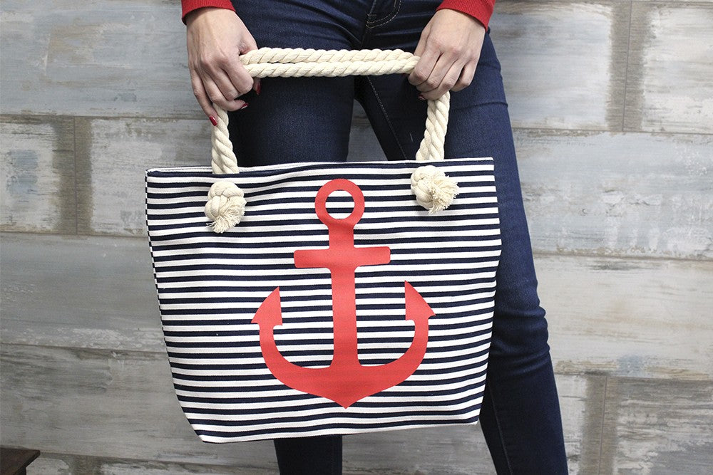 Blue Anchor Hand Bag