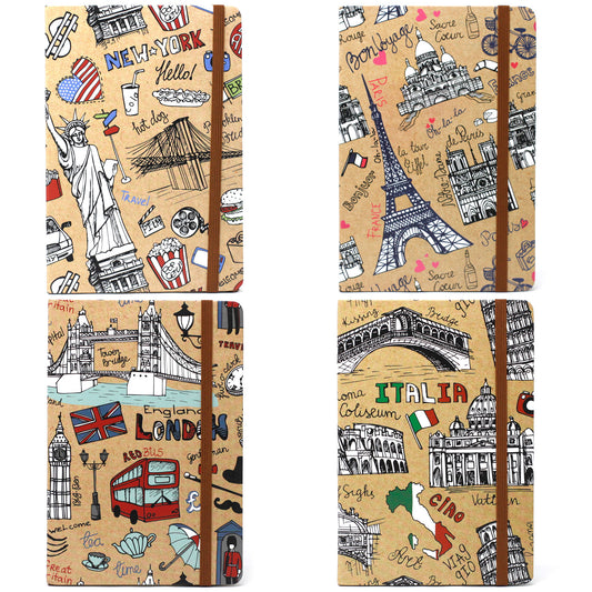 A5 Notebook - Assorted Designs - Travel