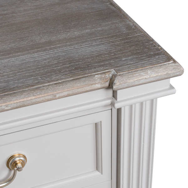 BLANC - Three Drawer Bedside