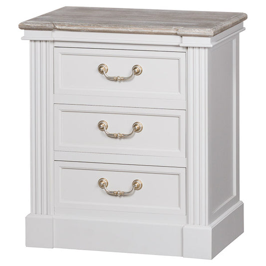 BLANC - Three Drawer Bedside