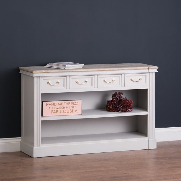 BLANC - Four Drawer Low Bookcase