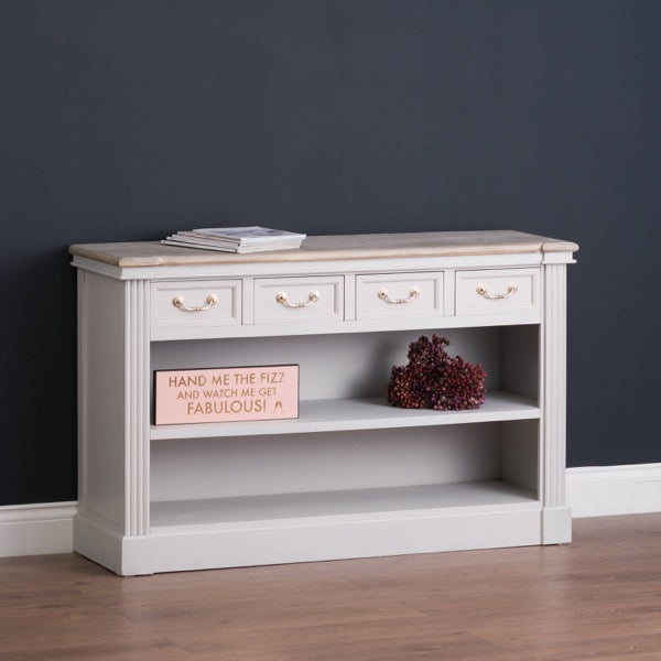BLANC - Four Drawer Low Bookcase
