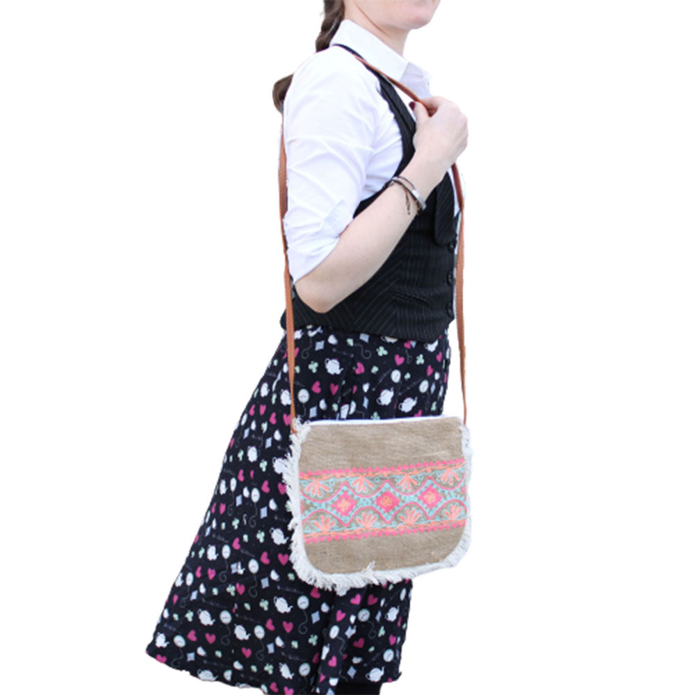 Fringe Bag - Elephant Embroidery