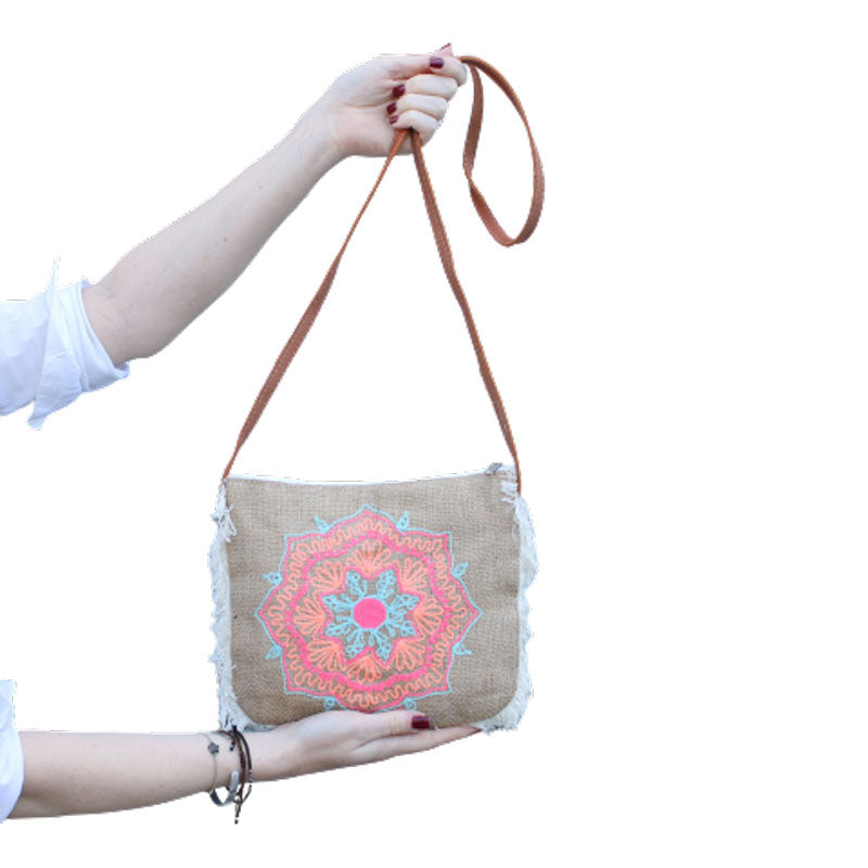 Fringe Bag - Elephant Embroidery