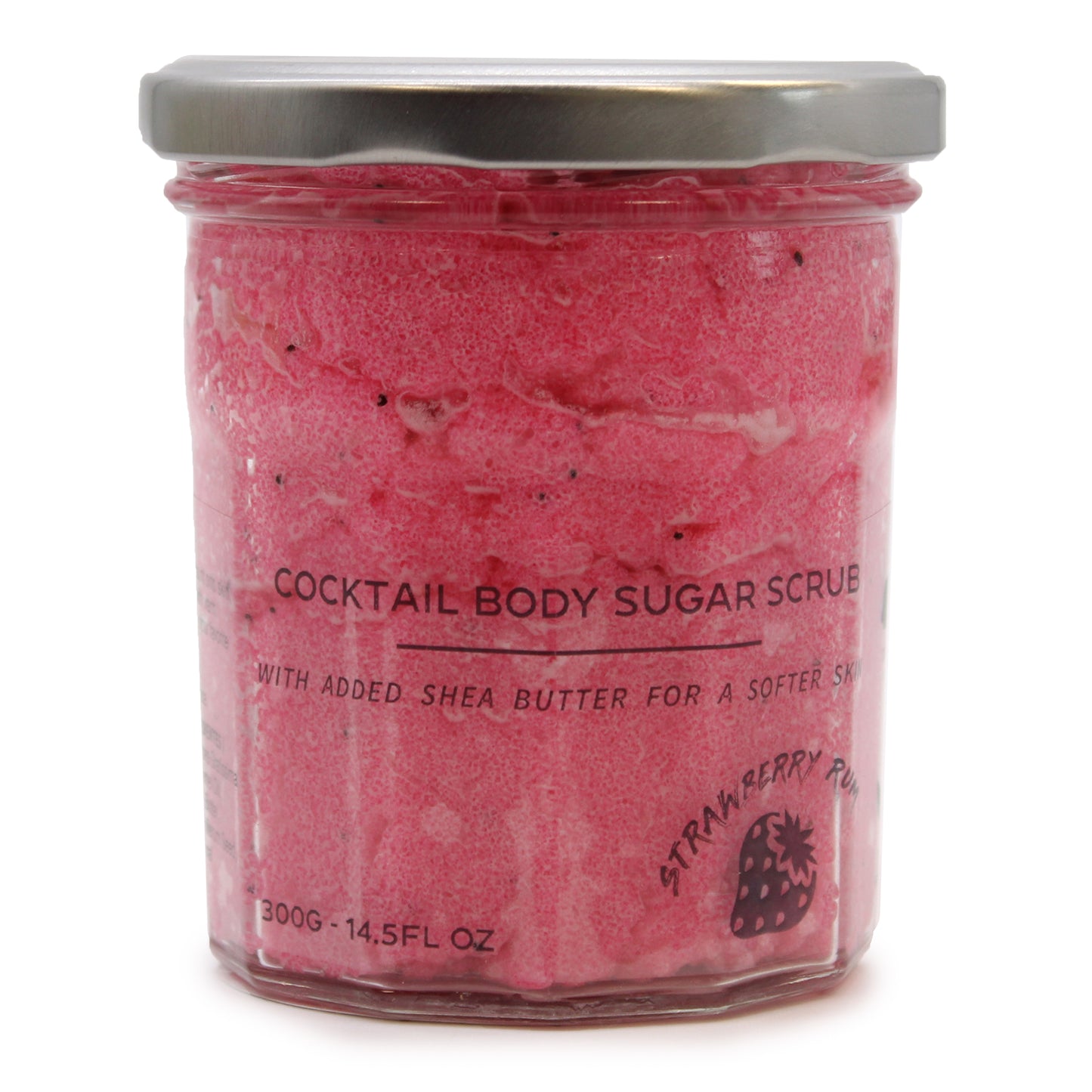 Handmade Sugar Body Scrub - Strawberry Rum 300g