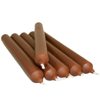 5x Dinner Candles - Coffee