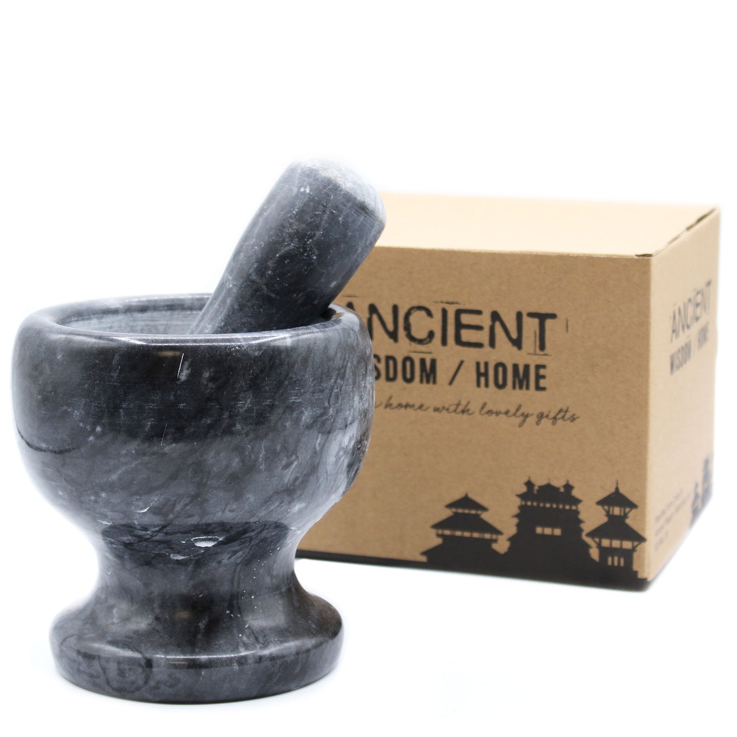Extra Large Black Marble Pestle & Mortar - 12.5x12cm
