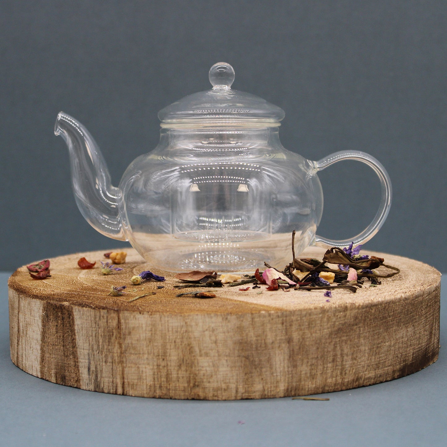 Glass Infuser Teapot - Round Pearl 400ml