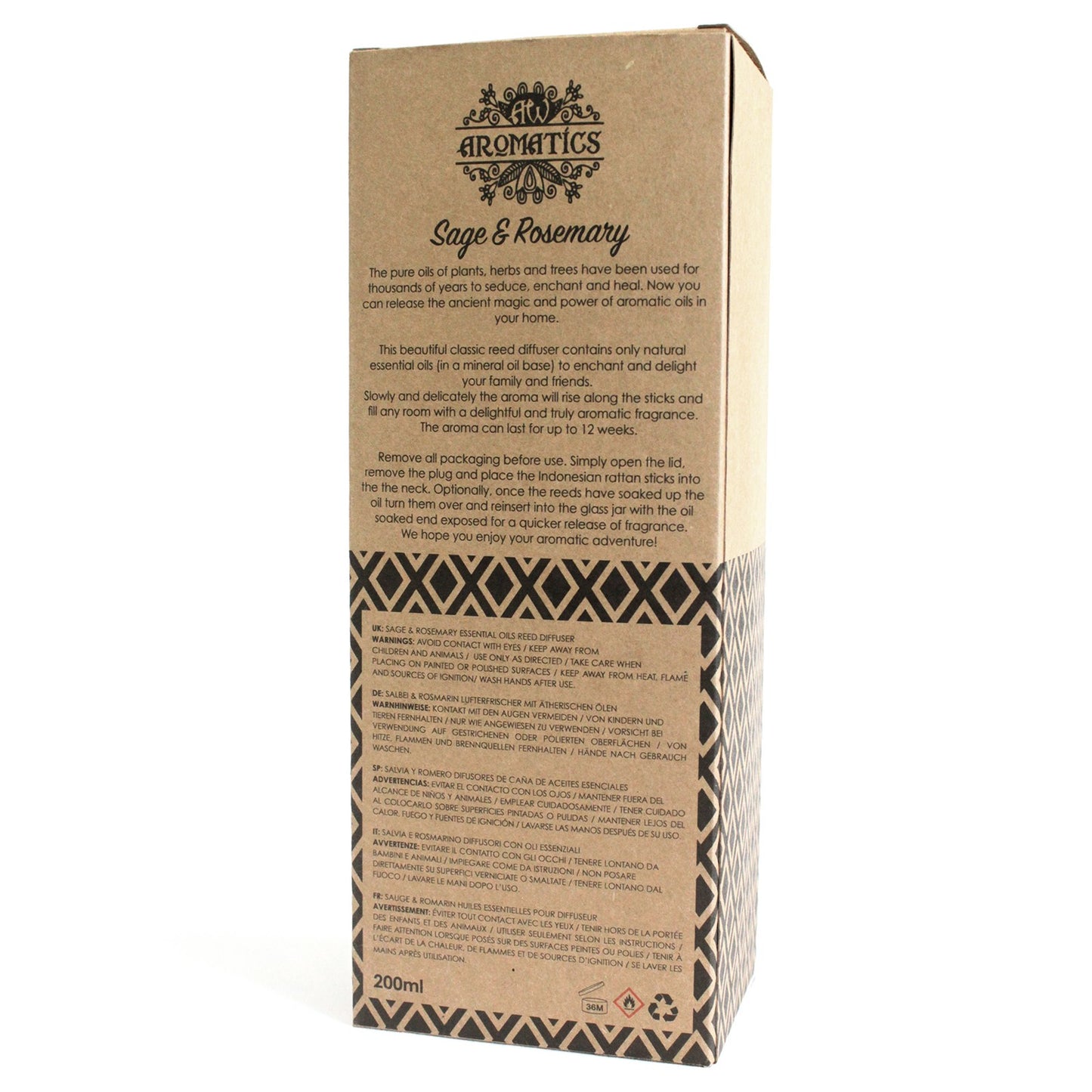 Sage & Rosemary Essential Oil Reed Diffuser Reed Diffuser - 200ml