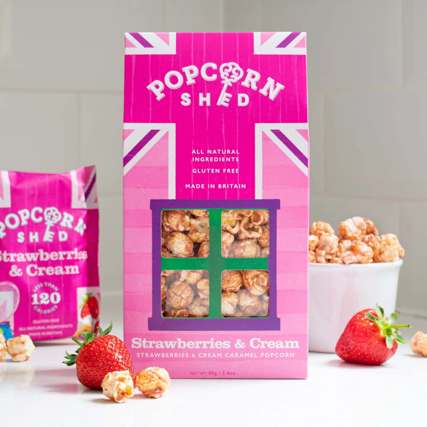 Popcorn Shed Strawberries & Cream Gourmet Popcorn Shed (80g)