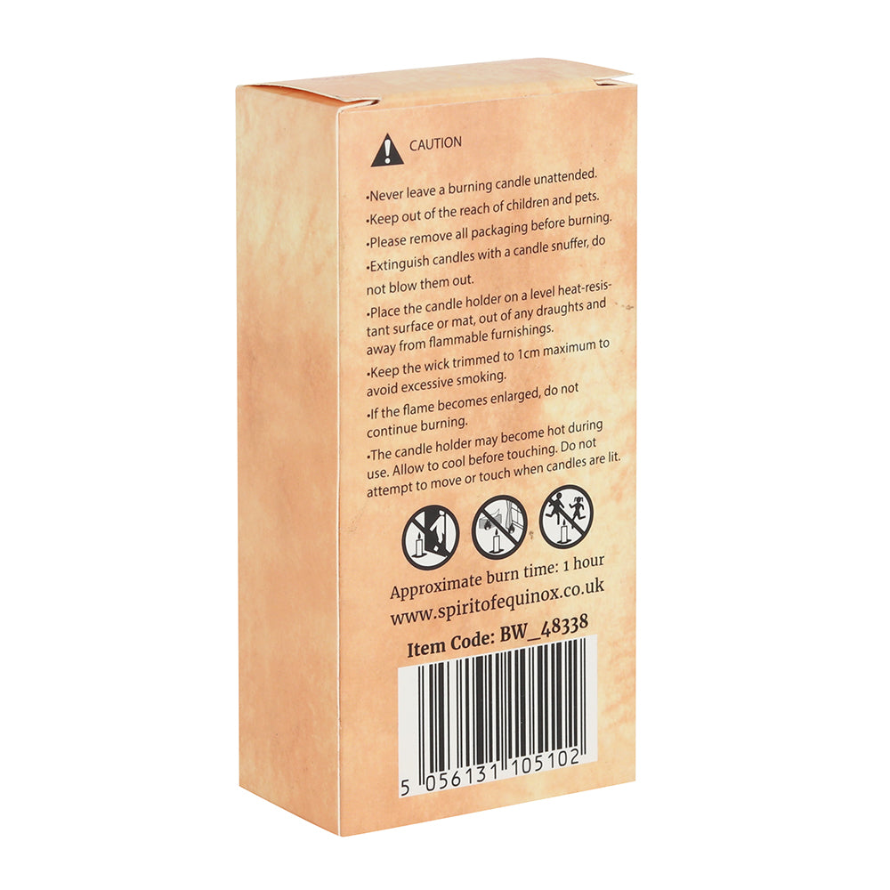 Cream Beeswax Blessed Bee Candles  -  Pack of 6 - Natural Scent