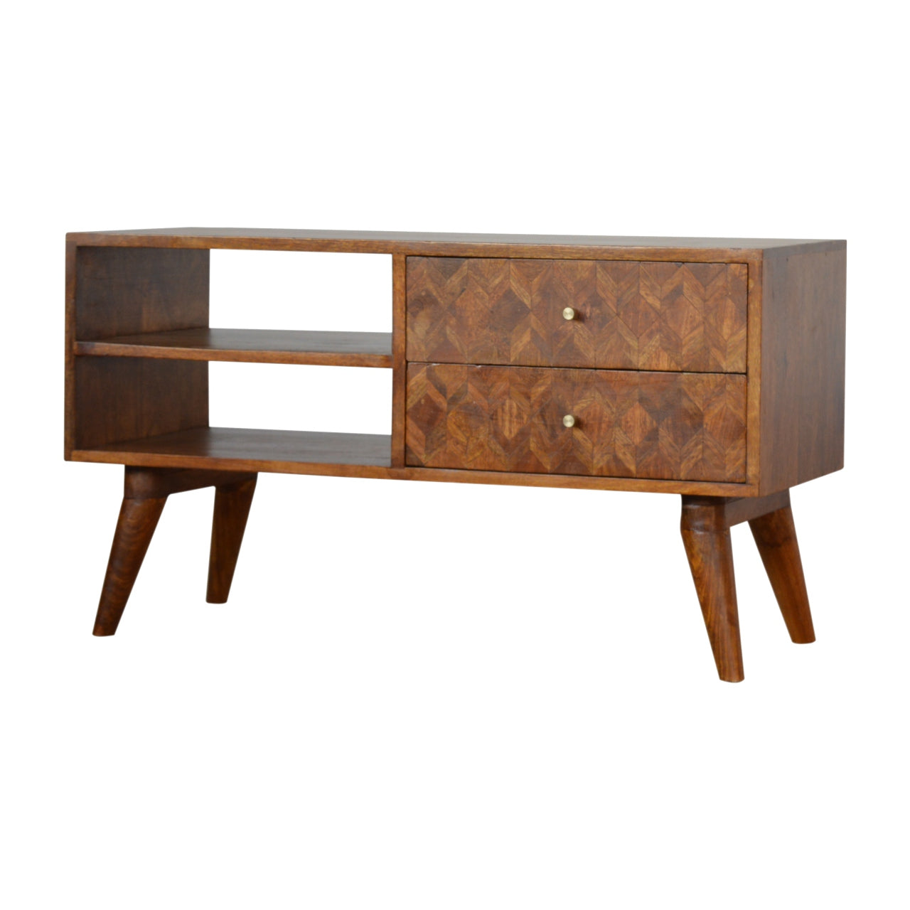Two Drawer Chestnut Media Unit