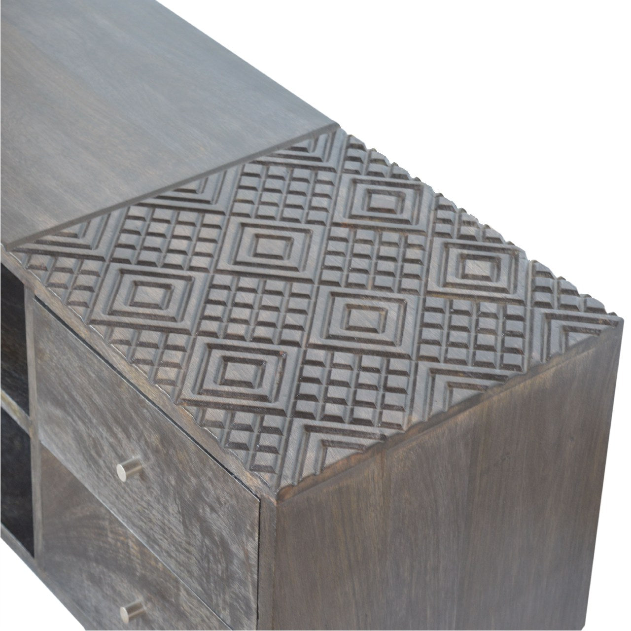 Ash Black Four Drawer Media Unit