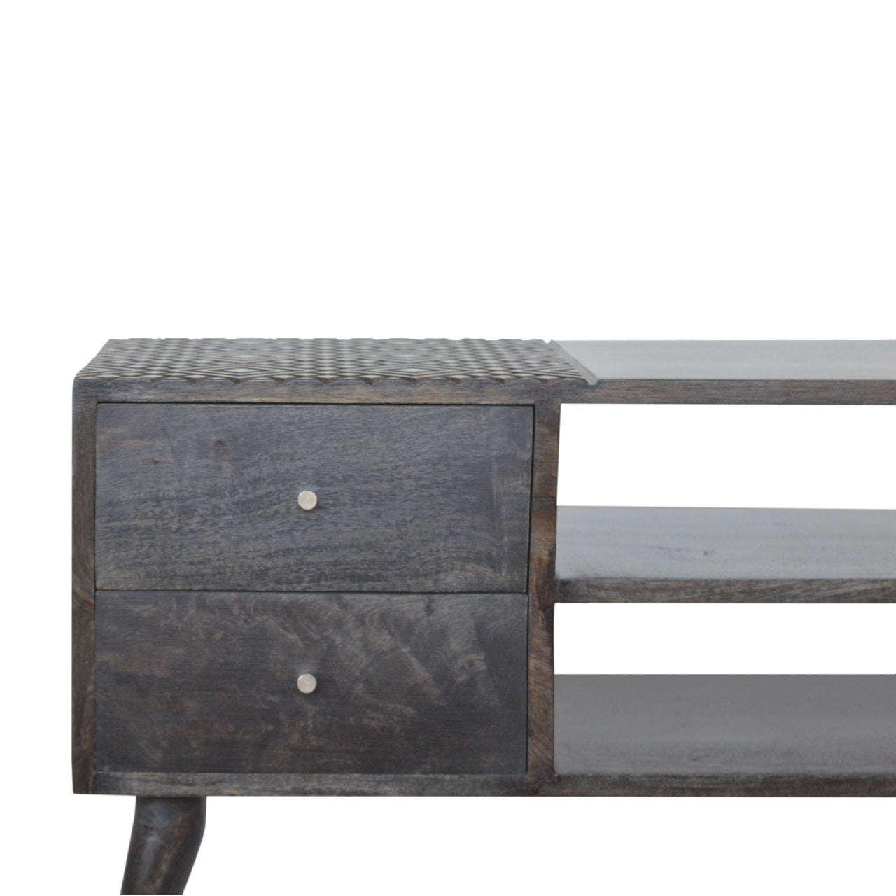 Ash Black Four Drawer Media Unit