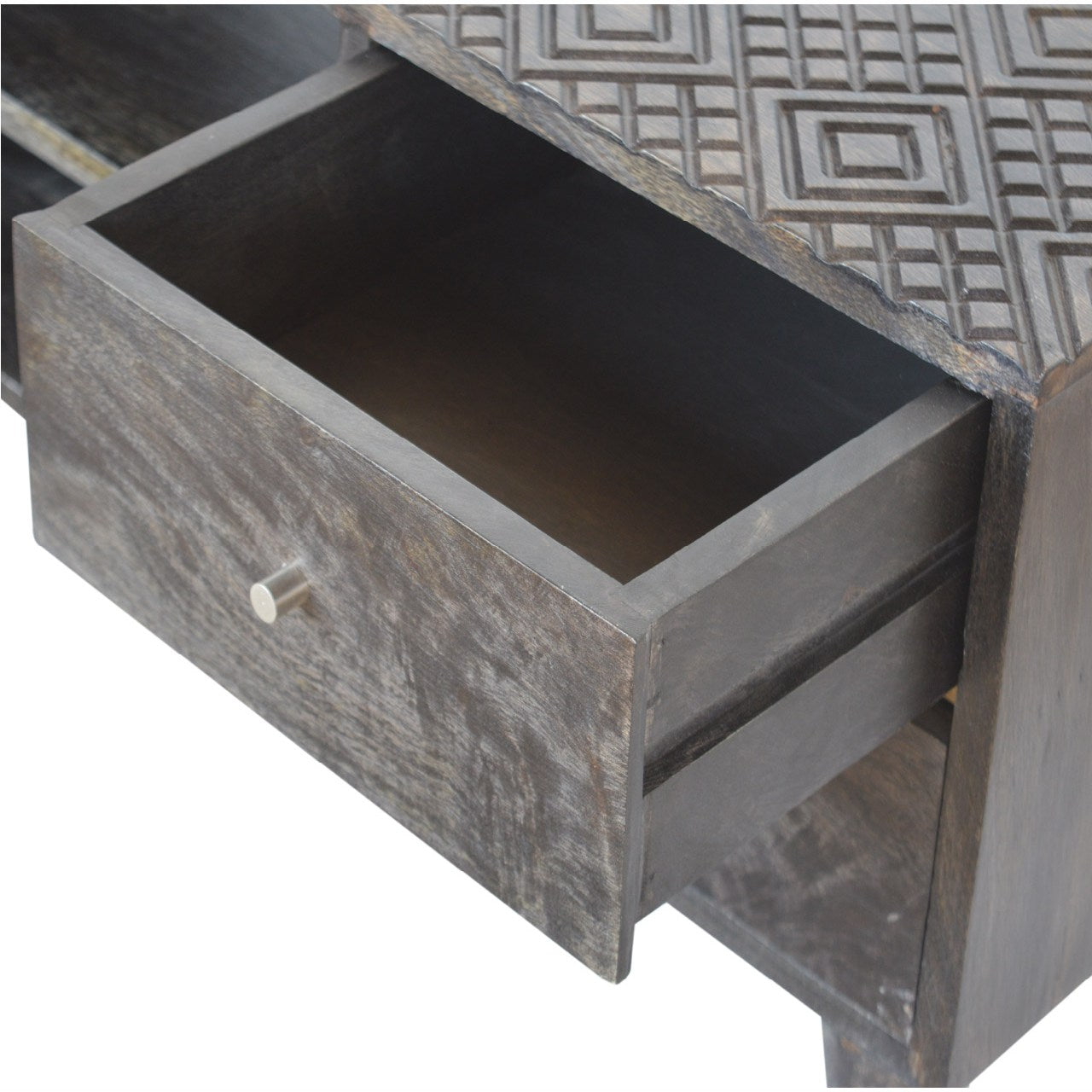 Ash Black Four Drawer Media Unit