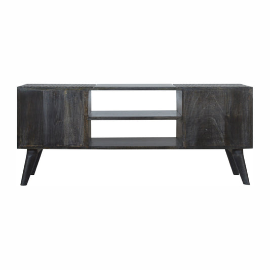 Ash Black Four Drawer Media Unit