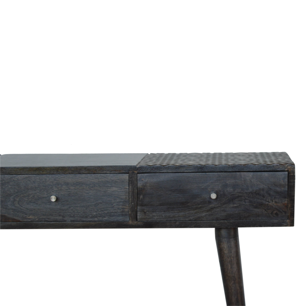Three Drawer Ash Black Console Table