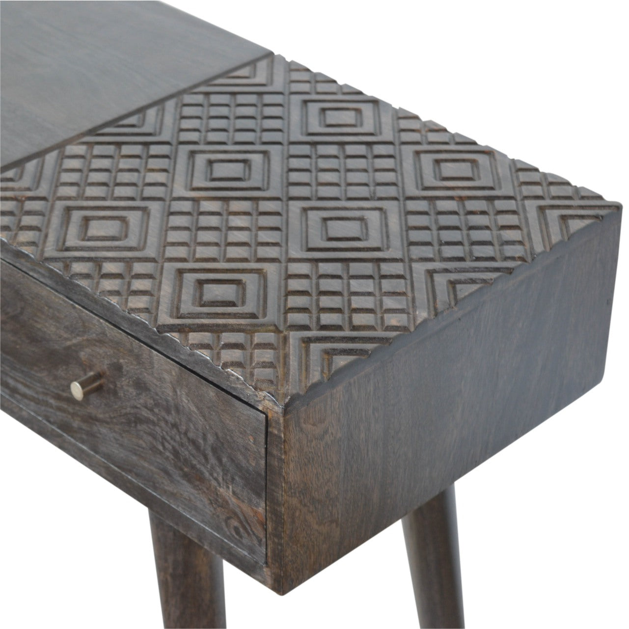 Three Drawer Ash Black Console Table