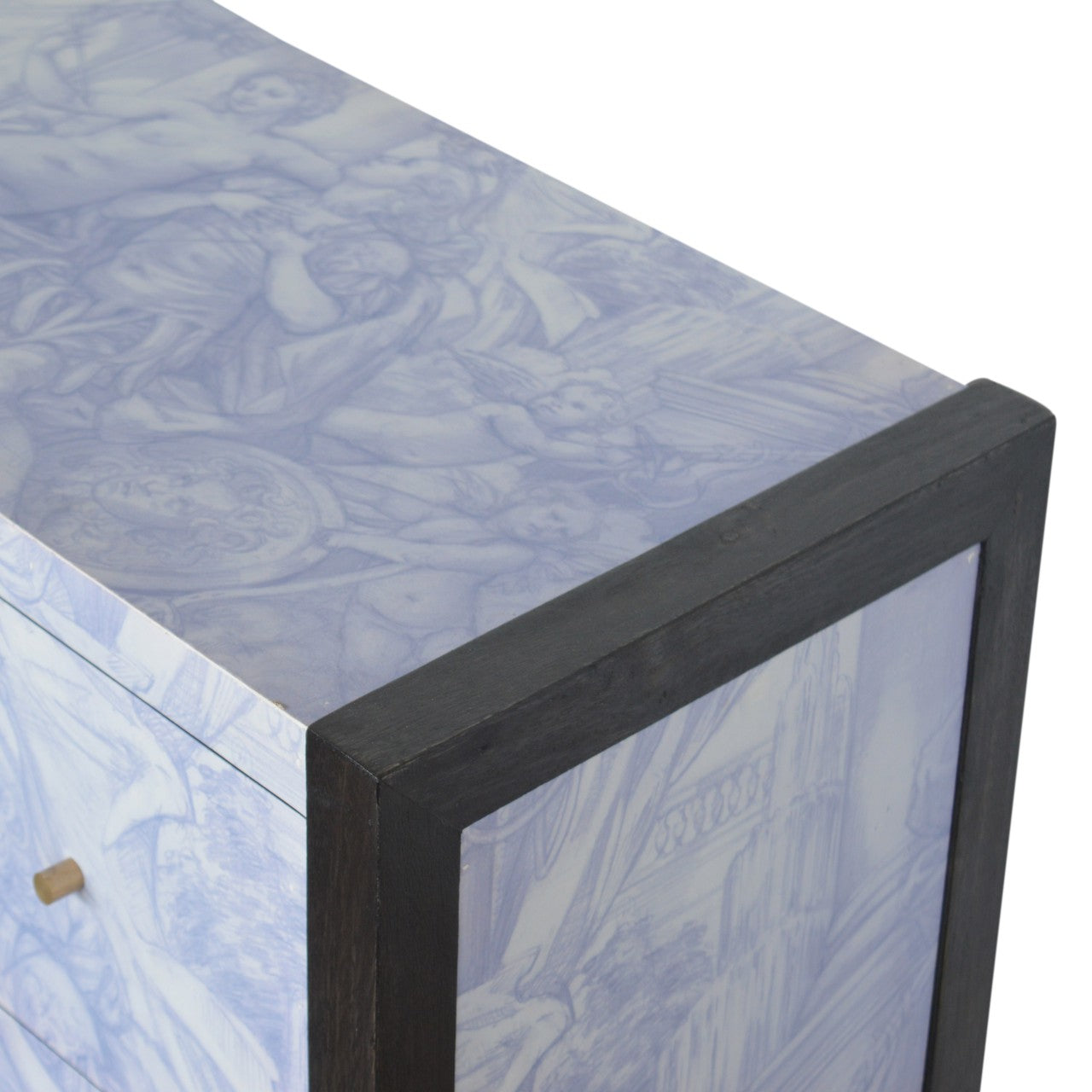 Three Drawer Mango Wood Ancient Greek Style Chest