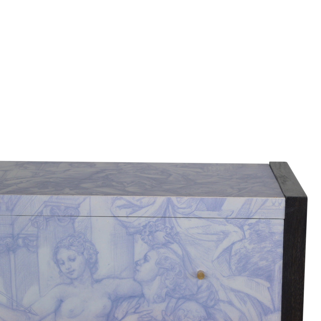 Three Drawer Mango Wood Ancient Greek Style Chest