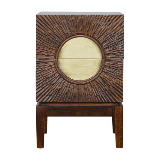Mango Wood Chestnut Bedside - Spartan Collection