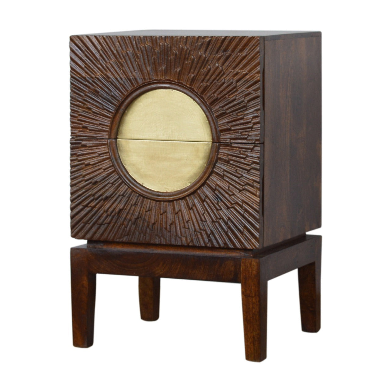 Mango Wood Chestnut Bedside - Spartan Collection