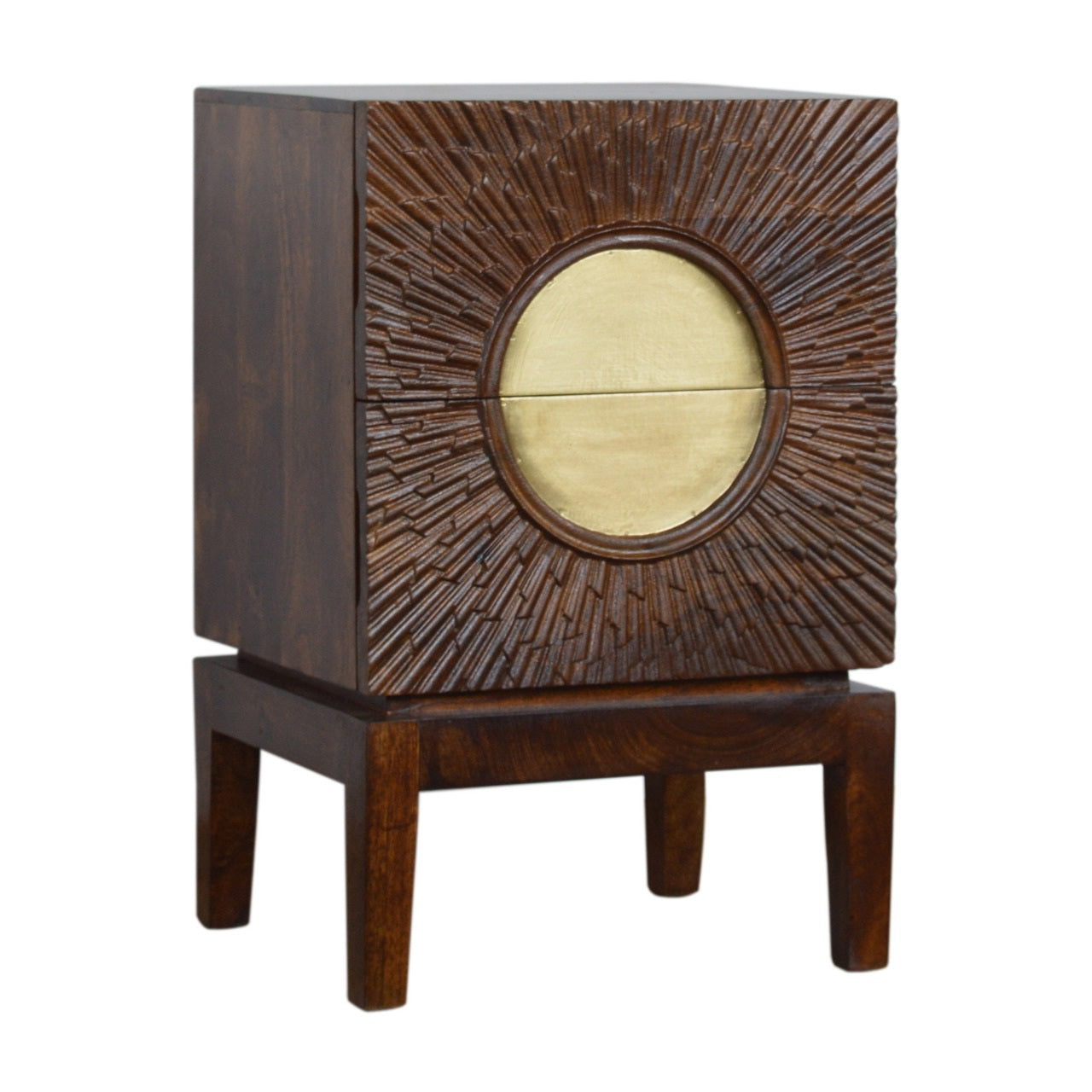 Mango Wood Chestnut Bedside - Spartan Collection