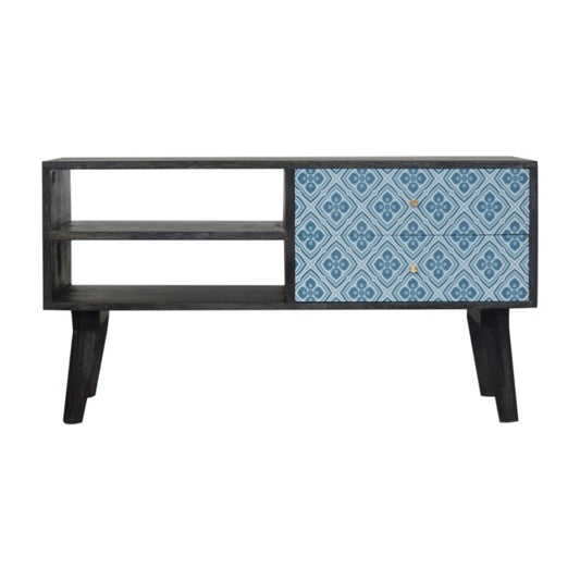 LOCKET - Mango Wood  Two Drawer Media Unit